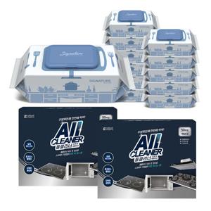 네츄럴오가닉 시그니처 세균닦는 행주물티슈 70매12팩+올클리너 다목적 세정티슈 100팩