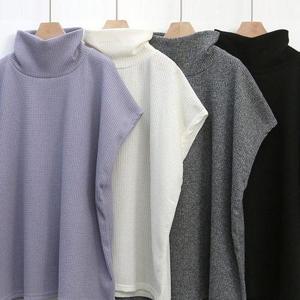 골지 폴라 하이넥 조끼 310K445S 빅사이즈 여성