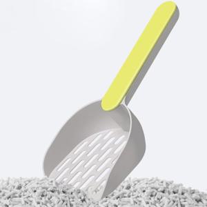 고양이 접착식 모래삽+받침대 세트(라이트그린)