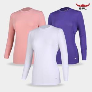 BFL 썸머퀸 여름 여성 쿨 냉감 라운드 긴팔 운동복 스판 티셔츠(W5ST08)