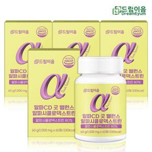 드림이음 알파CD 굿밸런스 알파시클로덱스트린 1000mg X 60정 4박스