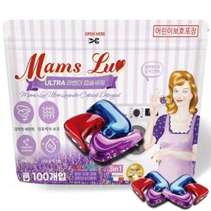 맘스럽 울트라 라벤더 캡슐세제 파우치16gX100개입 국내생산 특대용량 초고농축