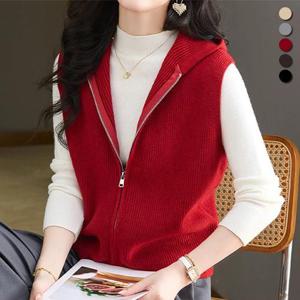 [유니제이] 바드론 집업 후드 골지 조끼