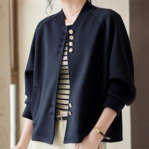 [패션시그널] 유니크버튼락 라운드넥 점퍼 D24616