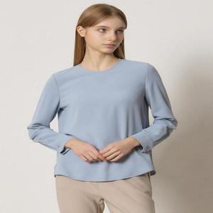 [쉬즈미스][쉬즈미스(SHESMISS)] 실키 텍스처 베이직 라운드넥 블라우스 (택가격158000원)