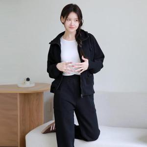 [최초가 99,900원][르포엠]에디트 기모 후드 집업+스트레이트 팬츠 셋업