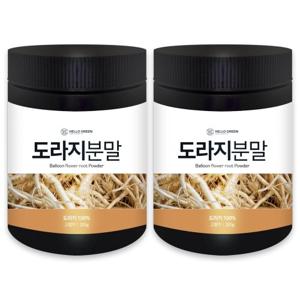 [헬로우그린] 국내산 국산 3년근 도라지 가루 분말 200g 2개