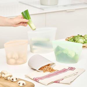 [3종세트] 바겐슈타이거 실리콘 지퍼백 냉동보관 전자레인지