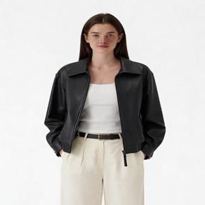 [벨 마르슈][벨 마르슈]  램스킨 NAPPA 클래식 레더 봄버 자켓