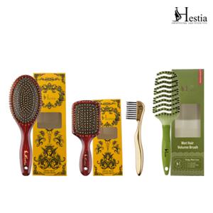 [백화점 동일/4종 세트] 헤스티아 골드핀 황금 헤어브러쉬 세트구성 (브러쉬 대형1+브러쉬 소형1+클리너1+볼륨돈모브러쉬1)