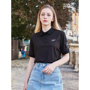 [비오비]BOB 여성 베이직 퍼포먼스 카라티셔츠 블랙_BOW52PKHBK