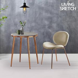 [리빙스케치] 루이비체 600 원형 세라믹 테이블[착불]2인 업소용 식탁테이블