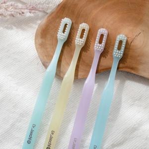 [혼합형 4개입]닥터재치 초미세모 교정용 칫솔 치아미백 임플란트 치간 칫솔 플라그 치석 제거 치과 치솔