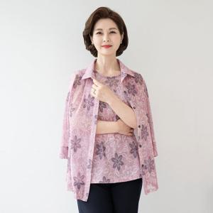 [♣명절선물] 마담4060 엄마옷 매쉬꽃나염앙상블세트-ZEN305001-