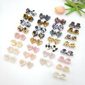 하트 꽃 미니 헤어 집게핀 머리핀 2개 1set