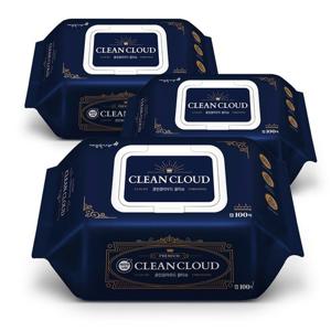 깨끗한나라 클린 클라우드 물티슈 캡100매 3팩
