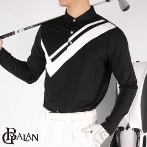 [모스트젠틀맨]G-BALAN B골프카라티셔츠 남성용 골프웨어 사방스판 긴팔 빅사이즈