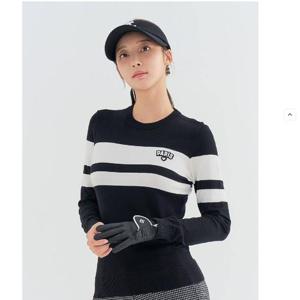 [레노마골프]24FW 여성 라인 배색 라운드 니트 RWSRN7281-199B_CC