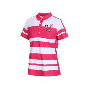 [마코](여성)투톤 배색 슬림 카라 반팔 티셔츠_MMW2TS11