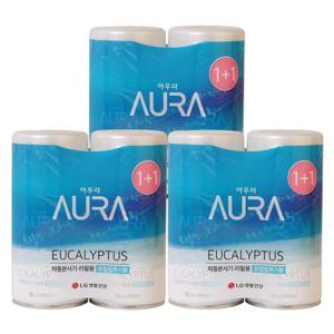 (3개)아우라 자동분사 방향제 리필 유칼립투스 280ml+280ml
