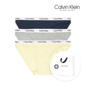 캘빈클라인 언더웨어 여자 속옷 3장 세트 팬티 면 QP3266O 쇼핑백(대) 증정