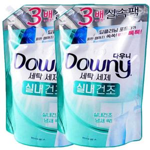 다우니 세탁세제 1.4L(드럼/일반겸용) 실내건조 리필x2개