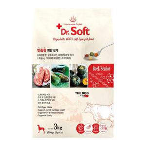 더독 닥터소프트 비프 사료 노령견용 3kg