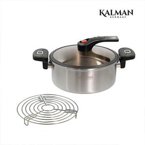 [단품]칼만 통3중 저압냄비 4L (냄비/뚜껑/스텐찜망)