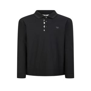 닥스 골프 [ONLINE EXCLUSIVE] 블랙 체크 디테일 긴팔 카라티  (DGTS6A902BK)