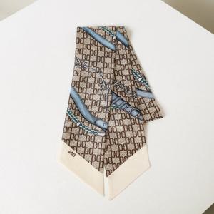 닥스 액세서리 [SILK100] 브라운 DD 패턴 트윌리 실크 스카프 (DCSC6E381W2)