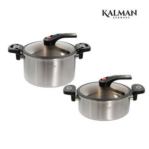 칼만 통3중 저압냄비 2종(6L+4L)+스텐찜망2P