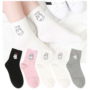 여성 스마일캣 10켤레세트 캐릭터 학생양말 발목양말