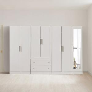 [최저가 도전] 동서가구 디엘 2800 투서랍 전신거울 이불 옷장 세트 DF922026