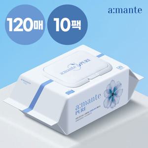 ★10팩★ 부드럽고 두꺼운 대용량 물티슈 푸어 120매 10팩