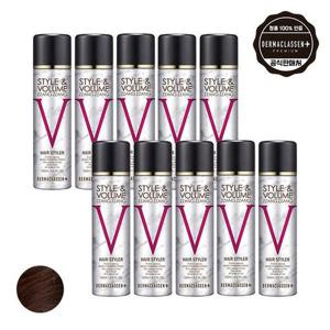 [기타 (뷰티)]더마클라센 스타일앤 볼륨짱짱 흑채 스프레이 자연갈색 120ml x10