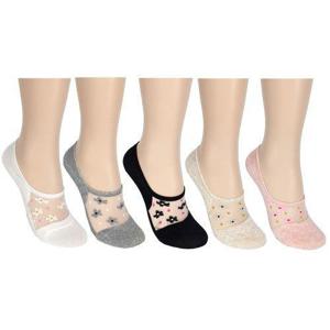 여성 야생화 시스루덧신 5켤레 여름 망사양말세트 패션페이크삭스