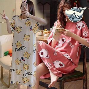 [오노마] ONM 여름 극세사 루즈핏 잠옷 귀여운 캐릭터 원피스