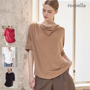 [로코엘라] 라네스 코튼모달 카울넥 여성 블라우스