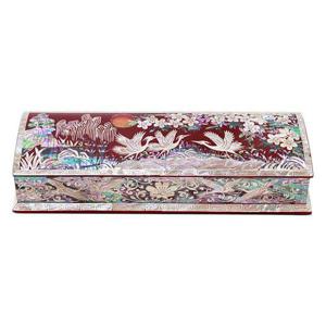 [박씨상방] 명품 나전 학 자동필함(적)(장태복 문화재 기능인작품)