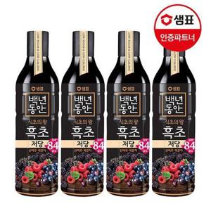 갤러리아_샘표 백년동안 흑초 저당 산머루복분자 900ml 4병