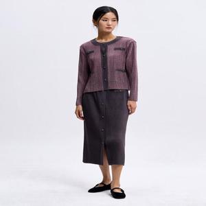 [플리츠미][최초가 129000원] 솔리드 버튼 디테일 스커트_PPSKF025001