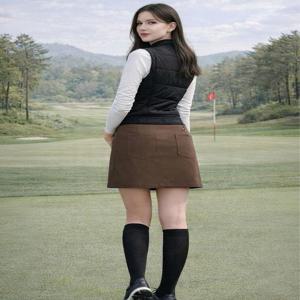 [데니스골프][DENNIS] 25FW신상 여성 모던 H라인 스트레치 큐롯 스커트_NAQFLSK371