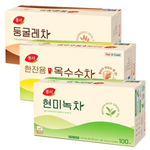 동서 현미녹차100T+한잔용옥수수차100T+둥굴레차100T