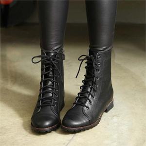 [비비핑크]DV_590 빈티지 레이스업 앵클부츠  여성 앵클부츠 워커부티 여성 워커힐  여성 부티  워커힐