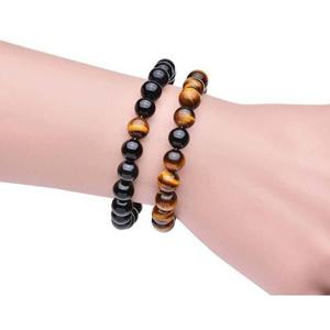 [JHL050S3_51IP]호안석 흑요석 원석 패션 팔찌 석