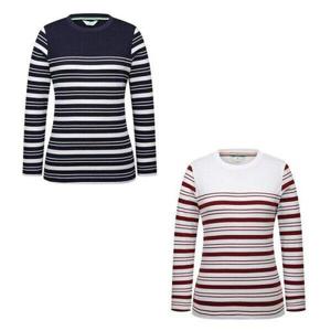 [웨스트우드]여성 간절기 스트라이프 라운드 티셔츠 WO3WTTR420_JK