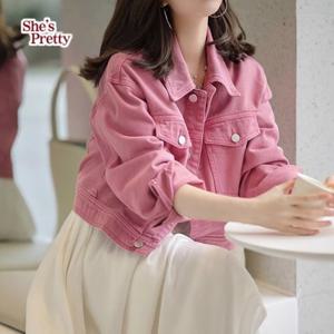 [쉬즈프리티] 쇼츠핑크데님자켓