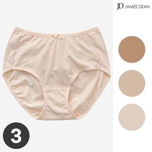 [제임스딘]여성면팬티 스킨색 베이지 면스판 맥시 삼각 여자팬티 세트 110 편한
