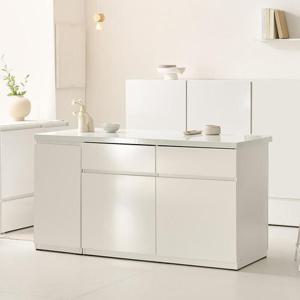 나무뜰 시오 E0 이지수납 광파오븐 인조대리석 아일랜드 홈바 식탁 렌지대 수납장 1600X600 YDF276