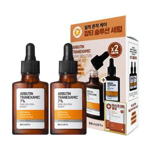 [뷰스타]뷰스타 트라넥삼산 7% 다크 솔루션 세럼 30ml+30ml 더블 세트+(마스크팩 2매)